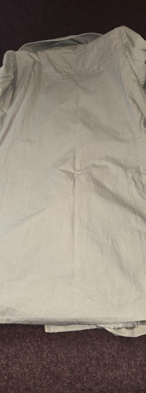 Aldofo Dominquez Mid Length Trench Coat Beige Size Medium - Picture 10 of 10
